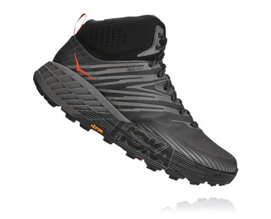 Hoka One One Trailsko Herre - Speedgoat Mid Gore-Tex 2 - Sort - 129376UIL